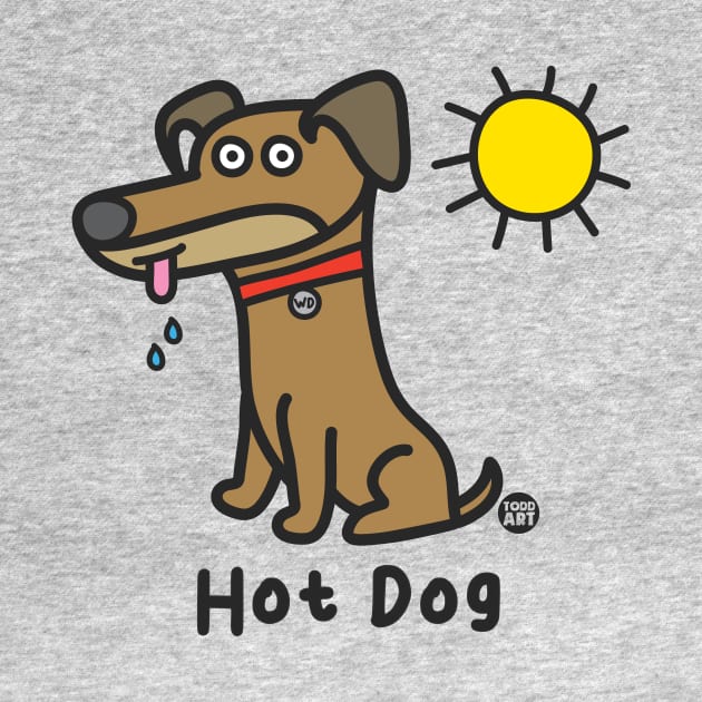 hot dog by toddgoldmanart